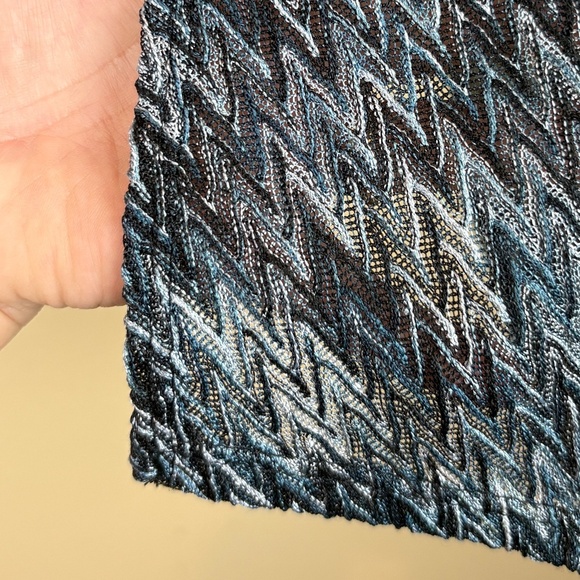 NWT Travelers Collection by Chico's Tiffany Alaskan Blue Semi Sheer Cardigan - Picture 6 of 11